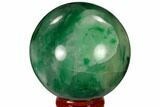 Polished Swazi Jade (Nephrite) Sphere - South Africa #115561-1